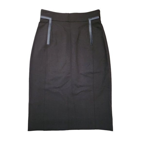 Akris Punto NWT Brown Faux Leather Pencil Skirt Chocolate...